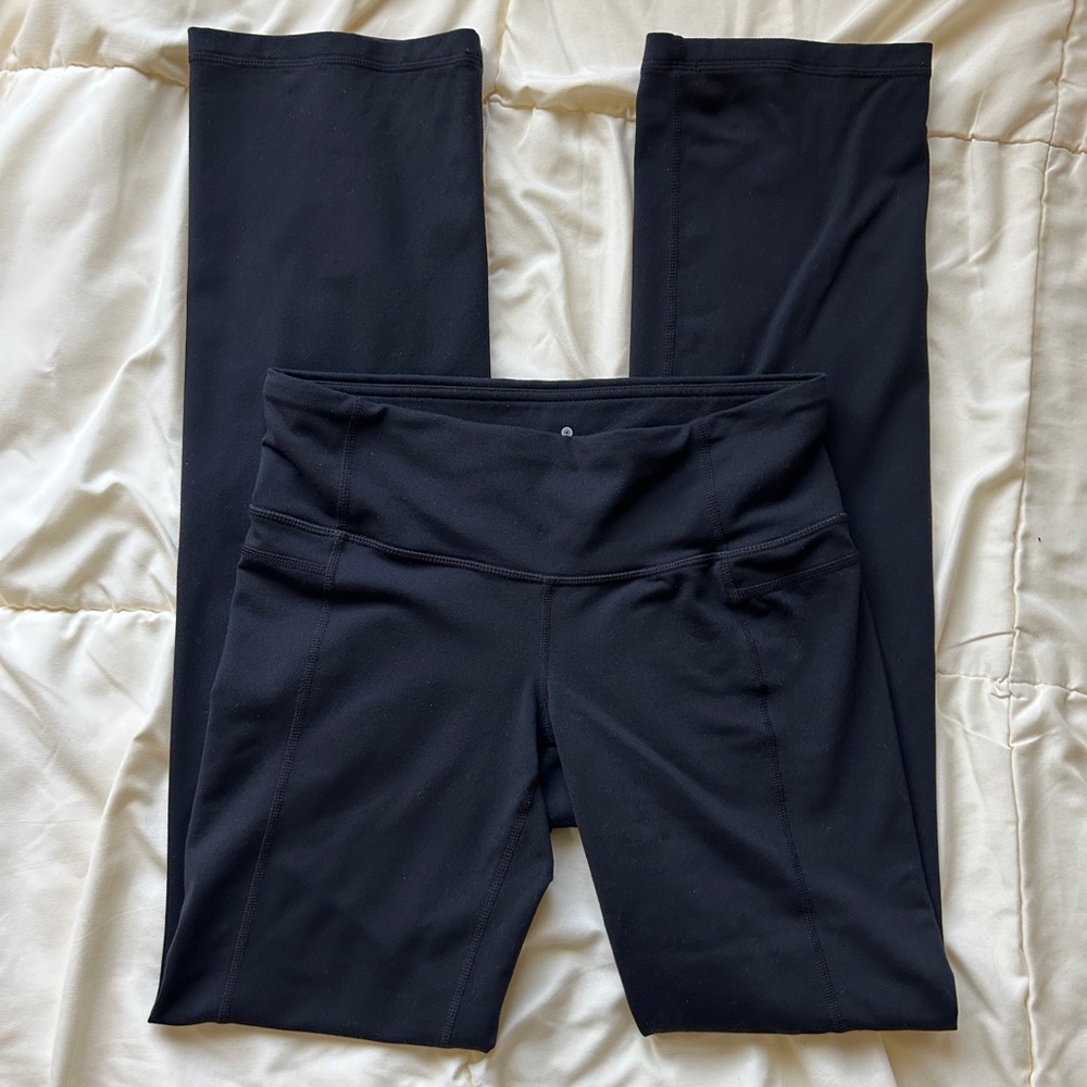 Black Athleta Bootcut Yoga Pants